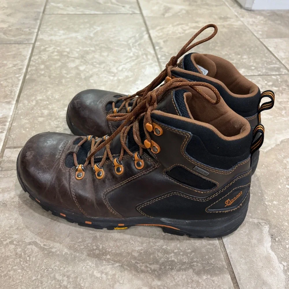 Danner Vicious 4.5 Brown Orange NMT Composite Toe Work Boots 13860 Mens 10.5 D